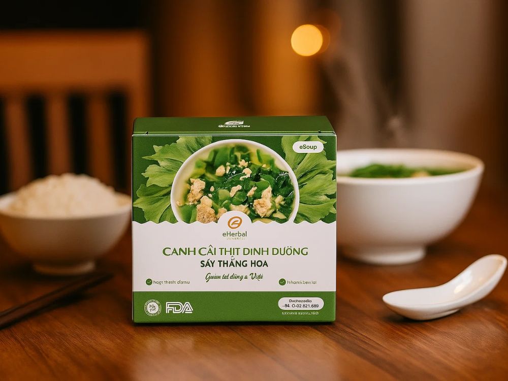 Giới thiệu canh cải thịt sấy thăng hoa eSoup