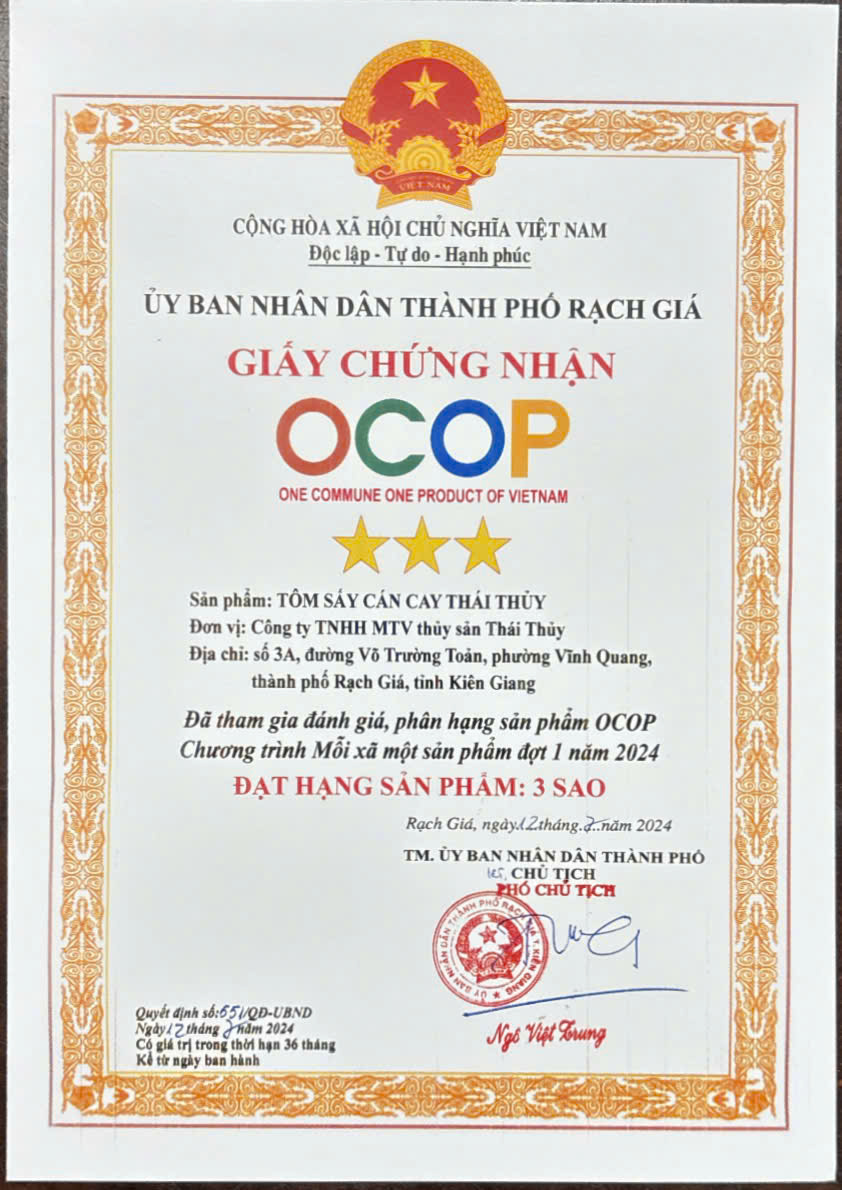 The OCOP 3-Stars Certification