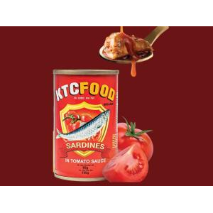 KTCFOOD Canned Sardines in Tomato Sauce 155g (Tall Can) – Export Quality