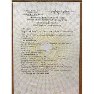 Giấy Phép Kinh Doanh Công Ty TNHH Tinh Hoa Alpha