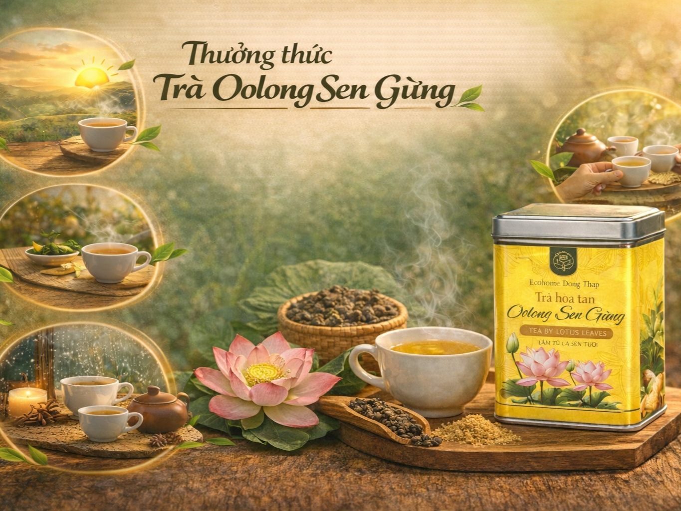 Các trường hợp có thể sử dụng Trà Oolong Sen Gừng: