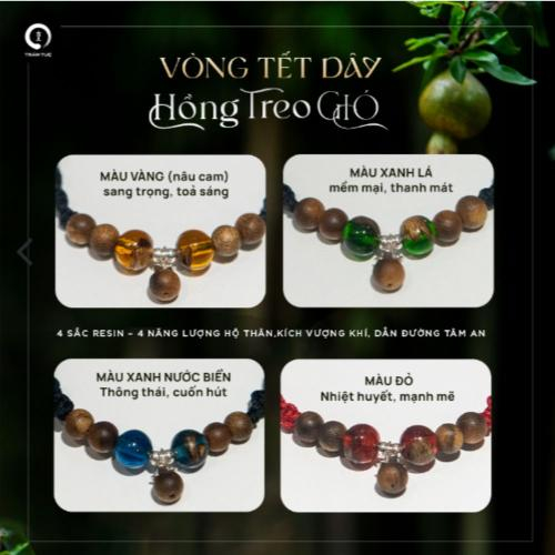 Vòng Tết Dây Hồng Treo Gió