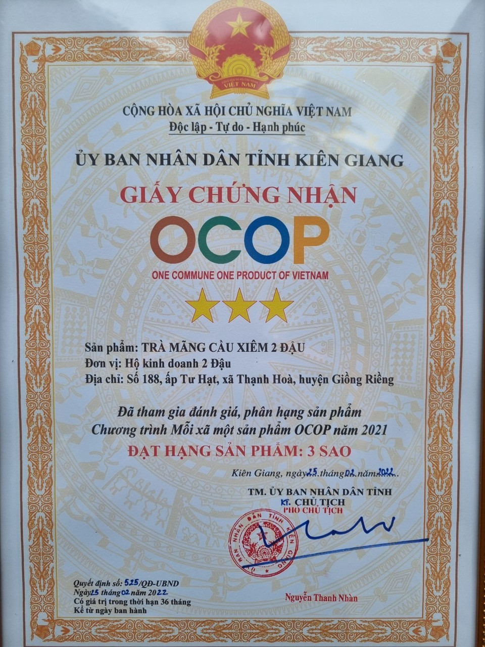IV. Các chứng nhận của sản phẩm