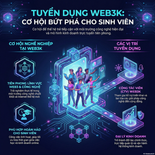 Web3k - Tuyển Dụng CTV/Đại Lý Dành Cho Sinh Viên